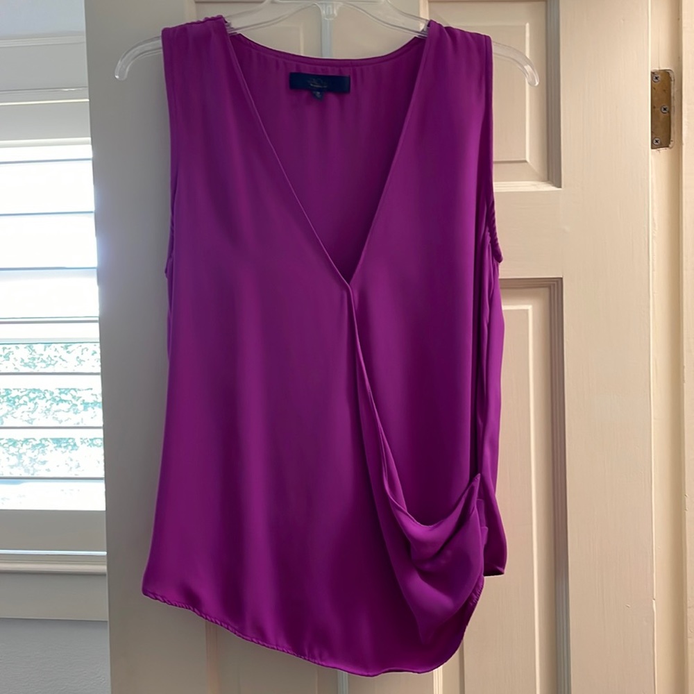 Magenta Rachel Roy draped sleeveless top size M